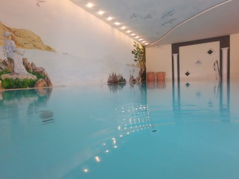Indoor-Pool im Hotel Am Hirschhorn – entspannen und schwimmen im Wellness-Refugium