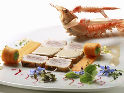 Seafood auf dem Teller im Restaurant Am Hirschhorn – feine Fisch- und Meeresfrüchte-Spezialitäten in der Pfalz