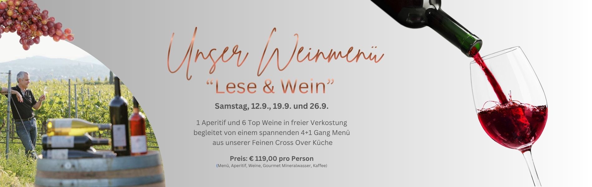 Weinmenü im September im Hotel Am Hirschhorn – ausgewählte Weine und kulinarischer Genuss in der Pfalz