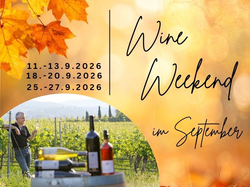 Wine Weekend im September im Hotel Am Hirschhorn – 2ÜN, Weinmenü und Wellness in der Pfalz
