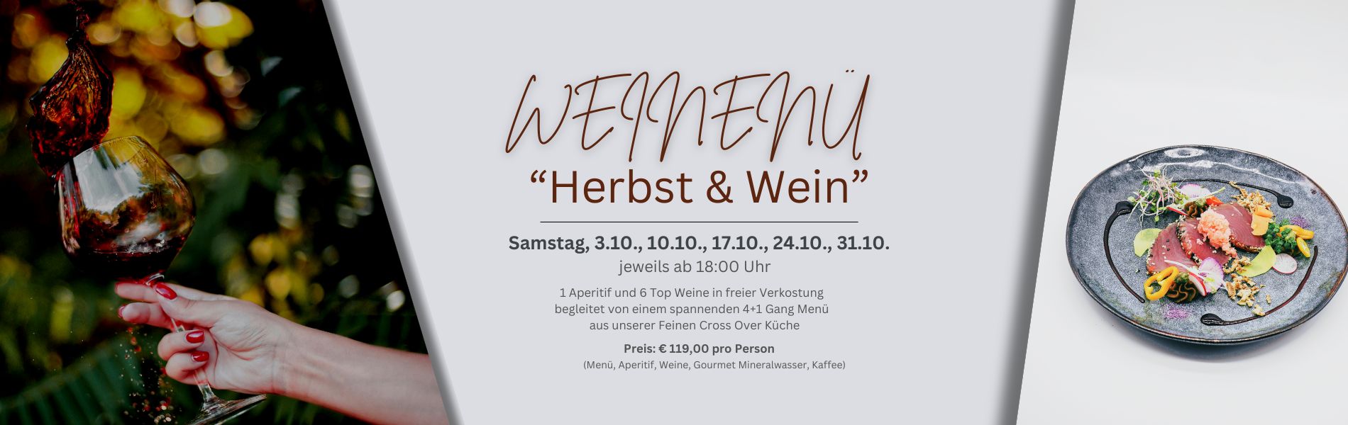 Weinmenü im Oktober im Hotel Am Hirschhorn – ausgewählte Weine und kulinarischer Genuss in der Pfalz