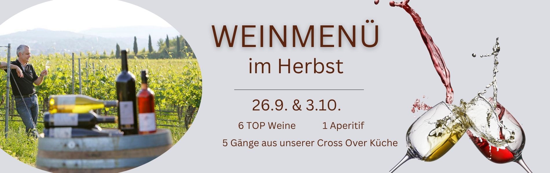 Weinmenü im Herbst im Hotel Am Hirschhorn – ausgewählte Weine und kulinarischer Genuss in der Pfalz